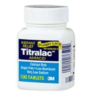 Titralac Regular Fast Relief Antacid Tablets, Spearmint Flavor, 100 ct 