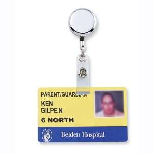  Chrome plated Retractable ID Holder Jewelry
