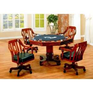Dining Room Poker Blackjack Game Table Chair Chairs Set  