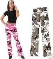 NEW Womens Ladies Camo Stretch Flare Pants SEXY  