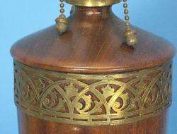 Antique & Rare Signed Pairpoint Wood Lamp Base c. 1920  
