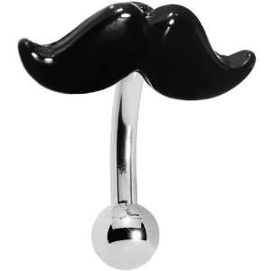  Stainless Steel Mustache Eyebrow Ring Body Candy Jewelry