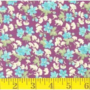  45 Wide Aster Purple Fabric By The Yard Arts, Crafts 
