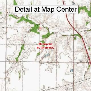 USGS Topographic Quadrangle Map   Mediapolis, Iowa (Folded/Waterproof)