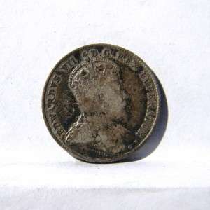 CANADA, Edward VII 1909 silver 10 Cents; VF+  
