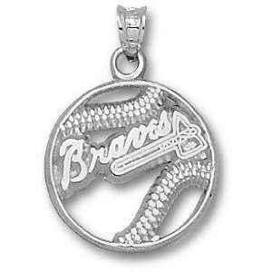  Atlanta Braves 3/4 Sterling Silver BRAVES Pierced 