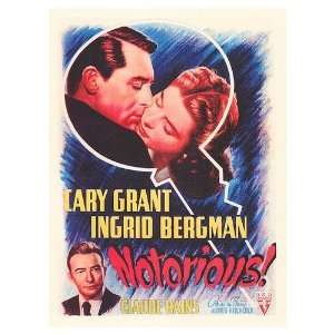  Notorious Movie Poster, 11 x 15.5 (1946)