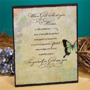 Abbey Press As God Sees You Inspirational Plaque With Butterfly