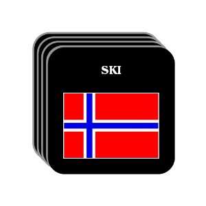 Norway   SKI Set of 4 Mini Mousepad Coasters