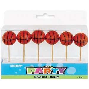  Basketball Pick Candles 6/Pkg Toys & Games