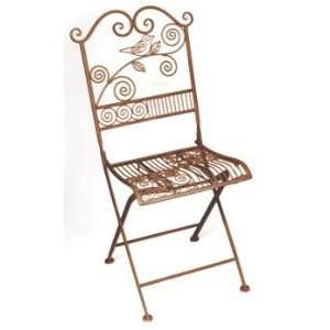  Songbird Brown Metal Chair, Set of 2