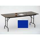 inch high pressure top round folding table fixed height blue
