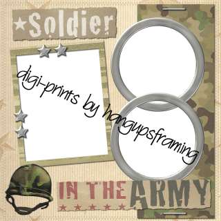 US ARMY~MILITARY~DIGITAL SCRAPBOOKING~PRE MADE PAGE *CD  