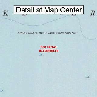   Topographic Quadrangle Map   Port Clinton, Ohio (Folded/Waterproof