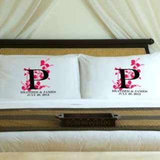 Couples WEDDING PILLOW CASE SET Personalized Pillowcases make 