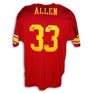 Marcus Allen Autographed Uniform   USC Red Throwback Inscribed Heisman 