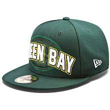 Mens New Era Green Bay Packers Draft 59FIFTY® Structured Fitted Hat 