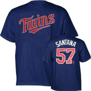  Santana Majestic Player Name and Number Navy Minnesota Twins Youth T 