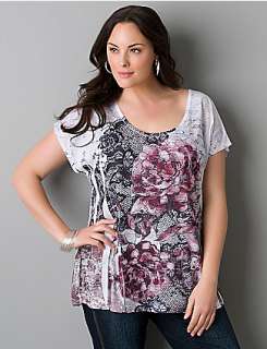 Floral sublimation tee  Lane Bryant