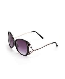 Black (Black) Cut Out Arm Sunglasses  240531201  New Look