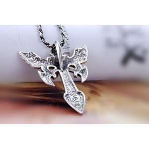  Eagle Wings Necklace Sword & Shield Crest Mens Jewelry (w 
