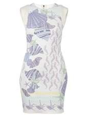 VERSACE   seashell print sleeveless dress