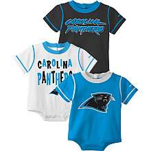 Reebok Carolina Panthers Newborn 3 Pc. Creeper Set   