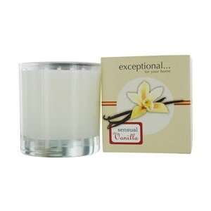   SENSUAL VANILLA SCENTED 6 OZ TAPERED GLASS JAR CANDLE.   209949