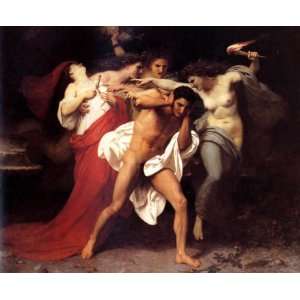  ORESTES PURSUED BY THE FURIES BOUGUEREAU SMALL CANVAS 