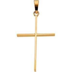  Clevereves 14K Yellow Gold 26.00X17.00 mm Cross Pendant 