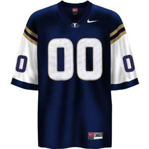   Cougars #00 Navy Blue Youth Replica Football Jersey