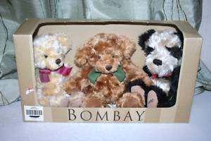 Bombay Limited Edition 3 Bear Set 1998, 1999, 2000 NEW  