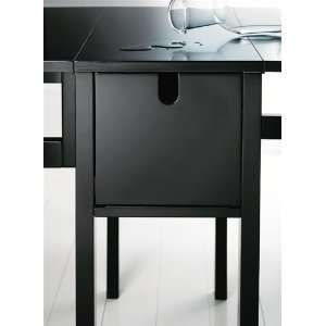  Design House Stockholm Wing Drop Leaf Table   Black