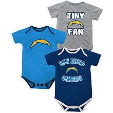 Infant San Diego Chargers 3 Piece Creeper Set (12m 24m)   