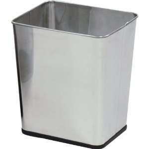   Concept Collection Rectangular Stainless Steel Open Top Wastebasket