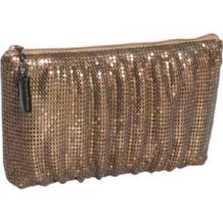   Whiting and Davis Classic Soft Shirred Clutch Bronze Shoes