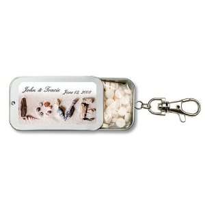 Wedding Favors Love Beach Theme Personalized Key Chain Mint Tin Favors 