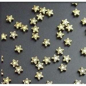  #4713 5mm Gold star beads Antique Gold Lead Safe Pewter 