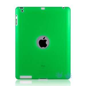 iPad 3 (The New iPad) Frosted TPU Skin with Side Grip   Green (Free 