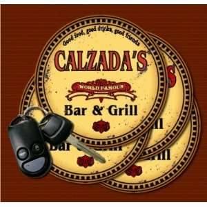  CALZADAS Family Name Bar & Grill Coasters Kitchen 