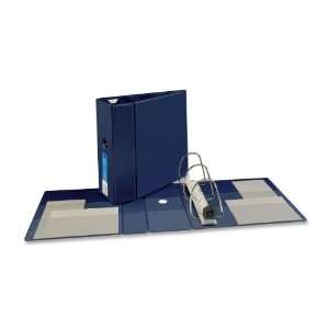   Vinyl EZD Reference Binder With Finger Hole, 5 in. Capacity, Navy Blue