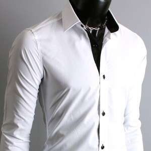 Youlookcool Herren Japan Style Slim Fit Designer Shirt Party Club Hemd 