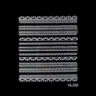 Wholesale New French Style 3D Lace Nail Art Sticker  30 different 