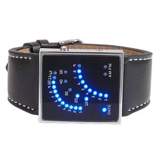   LED OHSEN BLUE Light Mens Ladies Fashion Black Wrist Watch NEW  
