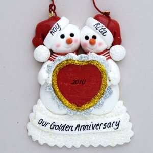   Anniversary Personalized Claydough Christmas Ornament