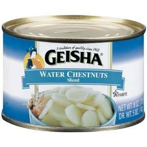 Geisha Sliced Water Chestnuts   12 Pack Grocery & Gourmet Food