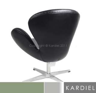 Swan Chair, Black Premium Aniline Leather