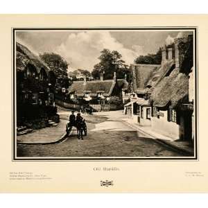  1905 Print Shanklin Villlage Isle of Wight England Town Horse 