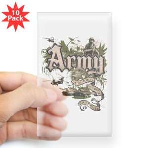  Sticker Clear (Rectangle 10Pk) Army US Grunge Any Time Any 