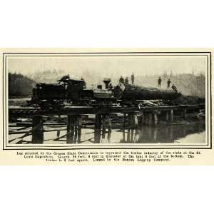  1904 Print Log Oregon State Commission St. Louis Expo 